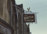 Bantam Tea Room sign, sadly no longer there.
