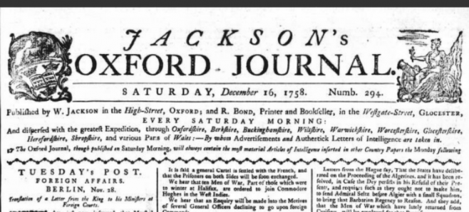 Oxford Journal 1758