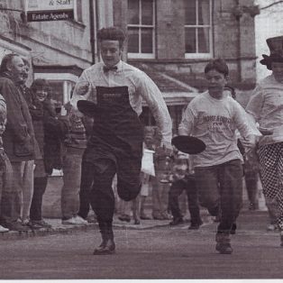 1980s Pancake race in Campden